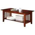 thumbnail image 3 of Pemberly Row Transitional Solid Wood Coffee Table with Sturdy Leg in Walnut, 3 of 3