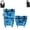 Blue Flowers, variant on 2-in-1 Foldable Shopping Cart with Wheels, Folding Shopping Bag Cart, Waterproof Oxford Travel Bag Reusable, Two Ways Carry It or Wheel It, for Markets, Camping, Or Errands