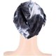 thumbnail image 5 of KAIYANG Gorro con estampado de seda de leche y trenza para la cabeza, gorro anticaída, gorro trenzado (negro y gris), 5 of 5