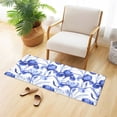 thumbnail image 6 of Haosy Elegant Blue Iris Flowers Bathroom Rugs Non Slip Absorbent Soft Plush Quick Dry Bath Mat, 39"x20", 6 of 8