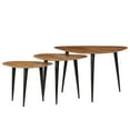 thumbnail image 4 of vidaXL Coffee Table Set 3 Pieces Solid Acacia Wood, 4 of 11