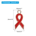 thumbnail image 2 of Uxcell 0.8" x 0.4" Ribbon Pendants, 20Pcs Awareness Hope Charm Accessories, Red, 2 of 5