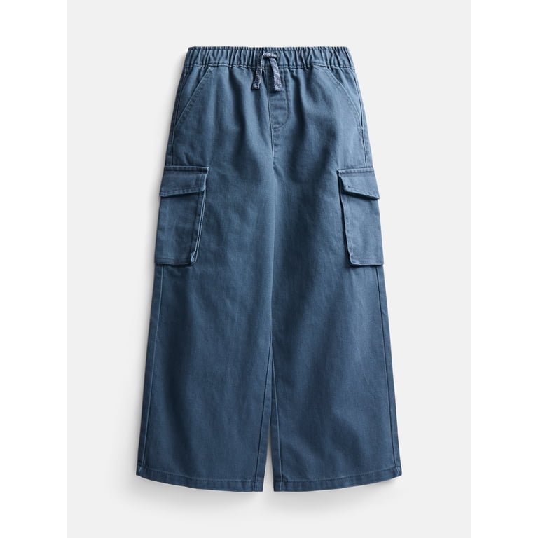 Wonder Nation Boy's Wide Leg Cargo Pants, Sizes 4-10 photo 1