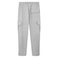 thumbnail image 6 of Men's Cargo Sweatpants Open Bottom Fleece Hiking Jogger Cargo Sweatpants for Men with Pockets, 6 of 7