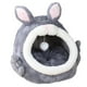 thumbnail image 2 of Cama cueva para gatos, cojín suave, lavable, cómodo, cálido y extraíble para mascotas y cerdos Gris Grande Yuyangstore Cama para perros y gatos de peluche, 2 of 8