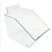 SSWBasics Clear Plastic Dump Bin for Slatwall - 6” X 5 ½” X 7 ½” - Set of 2