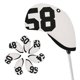 thumbnail image 4 of 7x Golf Club Headcover Iron Head Covers Impermeable 60 degree, 48 degree, 50 degree, 52 degree, 54 degree, blanco Cola Cubiertas de cabeza de hierro de golf, 4 of 8