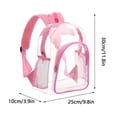 thumbnail image 5 of Tuvgenk Clear Backpack Practical Easy Carry Stadium Backpack PVC Multi Pocket Heavy Duty Bag for Stadium Concert Beach, 5 of 5
