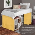 thumbnail image 4 of 30 Inch Drop Twin XL Size Dorm Bed Golden Solid Bed Skirt Lightweight Pleated Pattern Split Corner Premium Hotal Quality With Flexible Elastic & Fade Resistent, 4 of 6