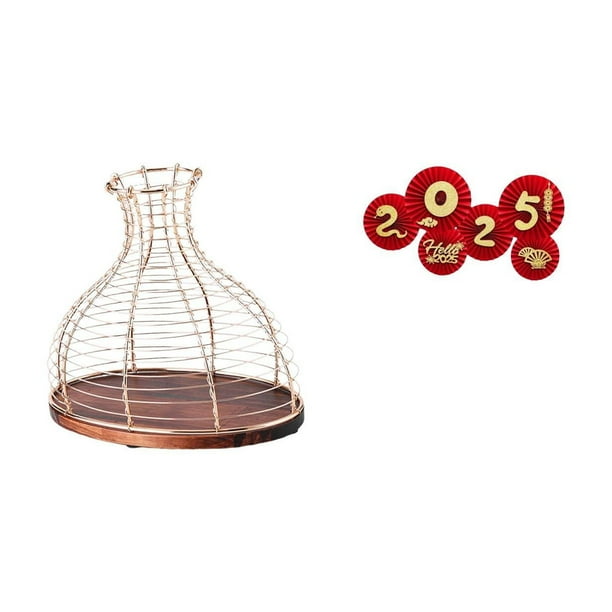 Portacorchos de vino,Soporte de metal para corcho de vino,tapón de vino,expositor,Abanicos plegables festivos,Decoraciones de abanicos de papel para el Año Nuevo chino 2025,Decoración del