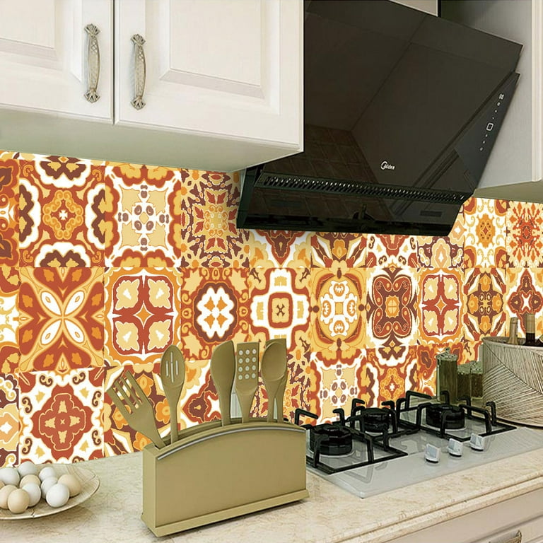 UKAP 10Pcs Mosaic Pattern Waterproof Wall Tile Stickers Peel and Stick Tile Kitchen Backsplash Wallpaper Sticker 15x15cm/20x20cm UKAP 10Pcs Mosaic Pattern Waterproof Wall Tile Stickers Peel and Stick Tile Kitchen Backsplash Wallpaper Sticker 15x15cm/20x20cm