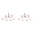 thumbnail image 3 of QualitChoice Mini House Tableware Set Fitting Miniature Teapot Model Kitchen Adornment Interesting Dinnerware Kit Models Accessories Tulips 2Set, 3 of 6