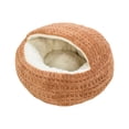 thumbnail image 4 of Cama cueva cálida y afelpada para gatos de interior, con capucha, semicerrada y gruesa, ideal para dormir en invierno, para gatos gatitos de todas las, 4 of 10