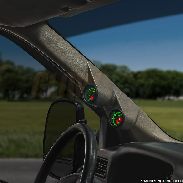 GlowShift Triple Pillar Gauge Pod For Volkswagen Jetta 1999-2005 - Mounts 3 Gauges