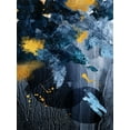 thumbnail image 2 of Urban Epiphany 19x24 White Modern Wood Framed Museum Art Print Titled - Abstract Blue and Gold, 2 of 4