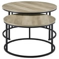 thumbnail image 3 of Coaster Lainey 2-piece Engineered Wood Nesting Coffee Table in Distressed Pine, 3 of 11