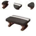 thumbnail image 6 of CoudarTitie Foot Rest with Wooden Legs Rectangle Step Stool for Dining Bed Shoe Changing Black, 6 of 9