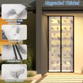 thumbnail image 7 of Magnetic Thermal Insulated Door Curtain for 38x82 Inch Door, Self-Sealing EVA Draft Stopper for all season Keep Cold Out Privacy, for Kitchen, Bedroom, AC Room, Hands Free, Pet & Kid Friendly （GREY）, 7 of 7