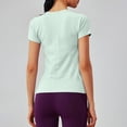 thumbnail image 4 of GEWSEY Women's Workout Tops Long Sleeve Shirts Yoga Sports Breathable Gym Athletic Top Slim Fit (Mint Green, L), 4 of 4