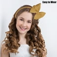 thumbnail image 5 of Unique Bargains Bow Headband Fashion Cute Polyester Hairband for Teenager 5.9x4.4 Inch Khaki, 5 of 7