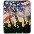 thumbnail image 2 of Velvet Plush Throw Thermal Blanket - 4x5FT - US Flag Independence Day Printed for Couch Bed Sofa Car, 2 of 5