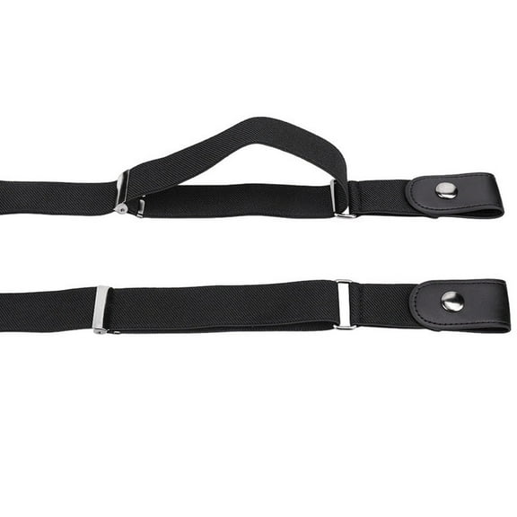 COOPHYA 1Pack Invisible Belts for Jeans Flat Leatherette Adjustable No Buckle Elastic Waist Belt