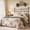 Gold, variant on Amolife Queen Size Metal Platform Bed Frame with Vintage Headboard, Under Bed Storage, No Box Spring Needed, Easy Assembly, White