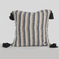 thumbnail image 1 of LR Resources PILLO07378NAVIIPL 18 x 18 Po Cottage Rayé Coussin Carré - Bleu, 1 of 1
