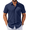 Navy Blue, variant on COOFANDY Mens Beach Shirs Untucked Shirts Short Sleeve Button Up Casual Dress Shirts