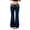 #02 Blue, variant on TGPMGRZ Women's Fold Over Flare Leggings High Waisted Wide Leg Patchwork Leopard Print Yoga Pants Y2K Casual Flared Pants