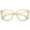 Creme Gold / Clear, variant on Oversize Rimmed Metal Cat Eye Glasses Clear Lens 55mm (Black Gold / Clear)
