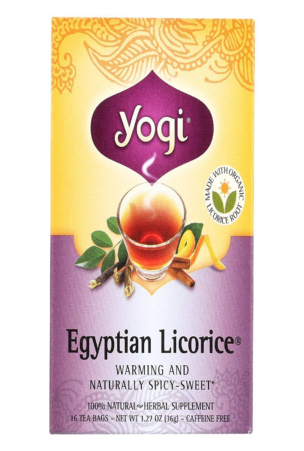 Yogi Egyptian Licorice Tea Bags 16 ea