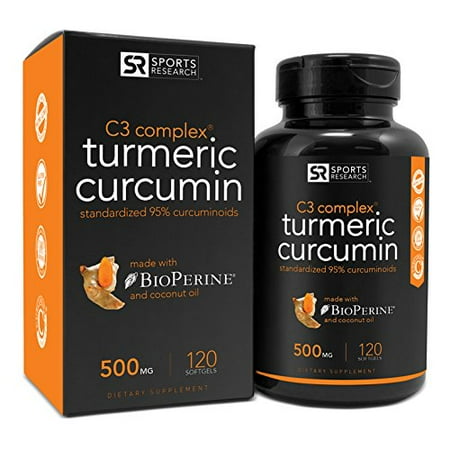 UPC 023249000839 product image for Sports Research Turmeric Curcumin C3 Complex 500 Mg with 95% Curcuminoids,Bioper | upcitemdb.com