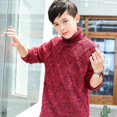 thumbnail image 5 of GYRATEDREAM Unisex Toddler Baby Thicken Turtleneck Sweater Pullover Kid Boys Girls Long Sleeve Warm Fleece Solid Color Knitted Tops Stretch Shirt Clothes for 1-8 Years, 5 of 8