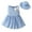 Blue, variant on ZZwxWA Summer Saving Toddler Kids Baby Girls Summer Bowknot Sleeveless Dress Princess Dress Hat Suit Baby Spring Outfits