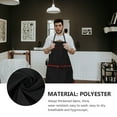 thumbnail image 3 of Homoyoyo Black Apron for Hair Cutting and Hairdressing, Salon Use with Adjustable Neck Strap for Comfortable Fit, 3 of 8
