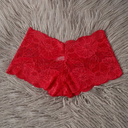 

Hanas Fashion Lingerie Lace Flat Pants Low Waist Sexy Ladies Underpant Without Elasticity Honeymoon