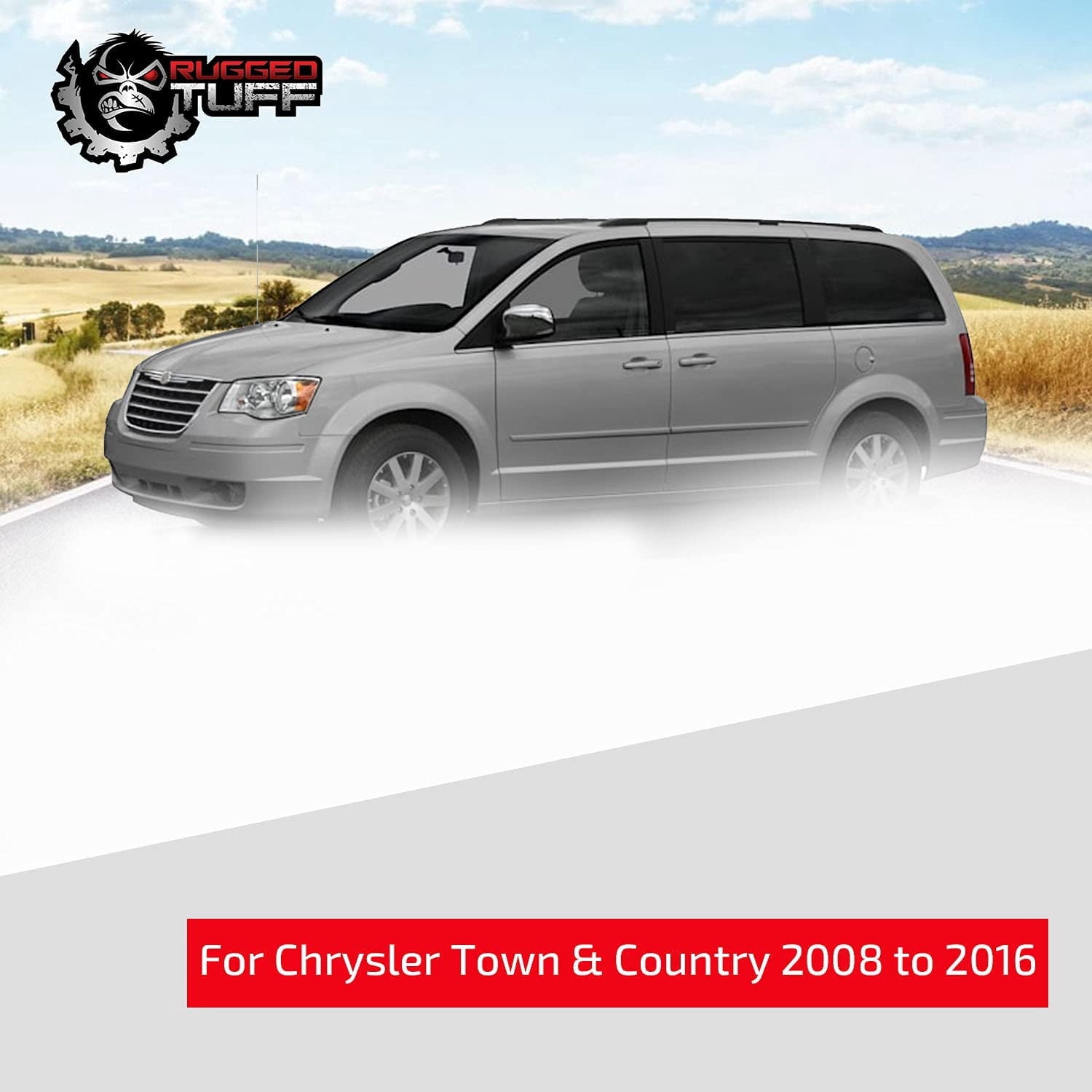 Rugged TUFF Driver Side Mirror Glass for Chrysler Town & Country, Dodge Grand Caravan, RAM CV, Volkswagen Routan
