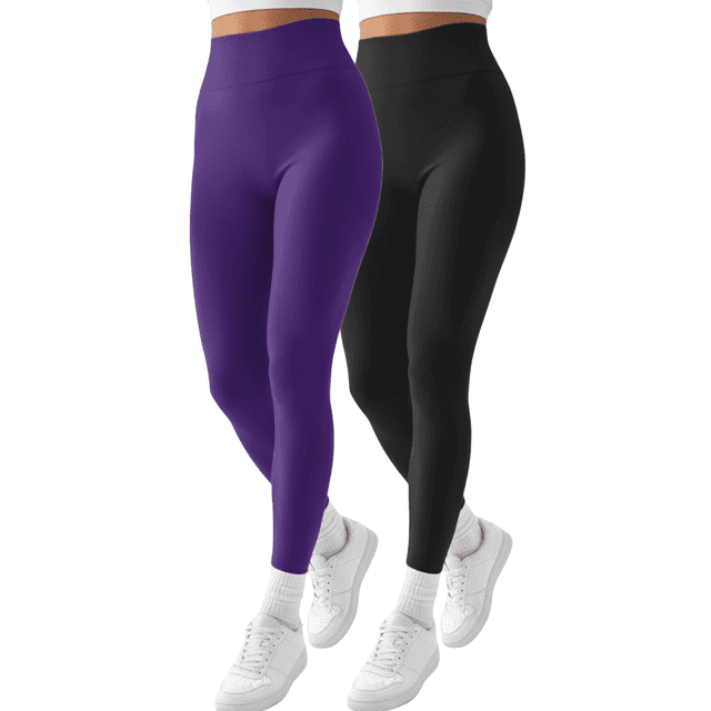 Pack de 2 Piezas Leggings térmicos para Mujer Pantalones Deportivos atléticos de Yoga Entrenamiento mallones UNITALLA