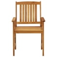 thumbnail image 4 of vidaXL Patio Chairs Outdoor Patio Dining Chair with Cushions Solid Wood Acacia, 4 of 11