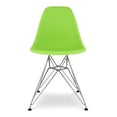 thumbnail image 2 of Aron Living Tower 17" Plastic and Chrome Steel Dining Chairs in Green (Set of 4), 2 of 6