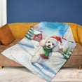 thumbnail image 4 of Hello Winter Poodle Frosty Morning Walk Welcome Snowy Christmas Cozy Fleece Blanket Poodles Dog Lover Gifts Idea Warm Soft Throw Blanket - 02018, 4 of 5