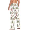 thumbnail image 3 of FORMRS Mens Pajama Pants with Pockets Sleepwear Lounge Bottoms Sizes S-2XL, Brown Christmas House, 3 of 7