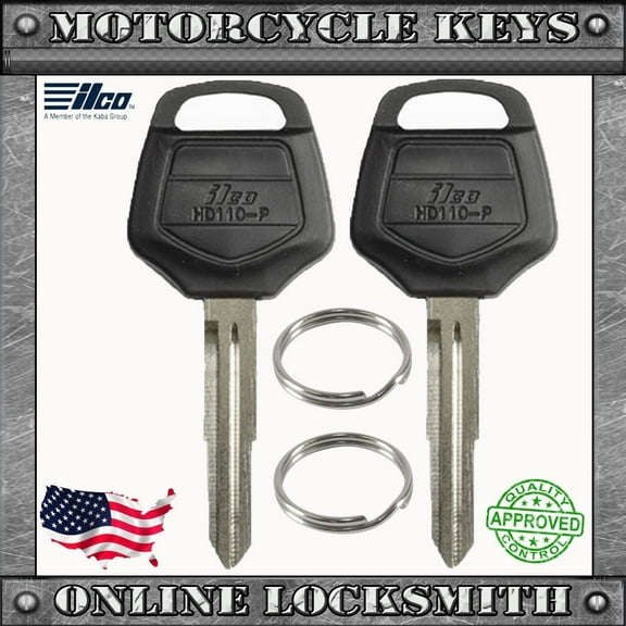 2 New Uncut Key For Honda Goldwing 2001  Motorcycles Keyway XHD110-P