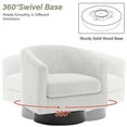 thumbnail image 3 of DREAMSIDEA Corduroy Swivel Barrel Accent Chair, Modern Upholstered Living Room Chair Round Club Armchair-Cream, 3 of 7