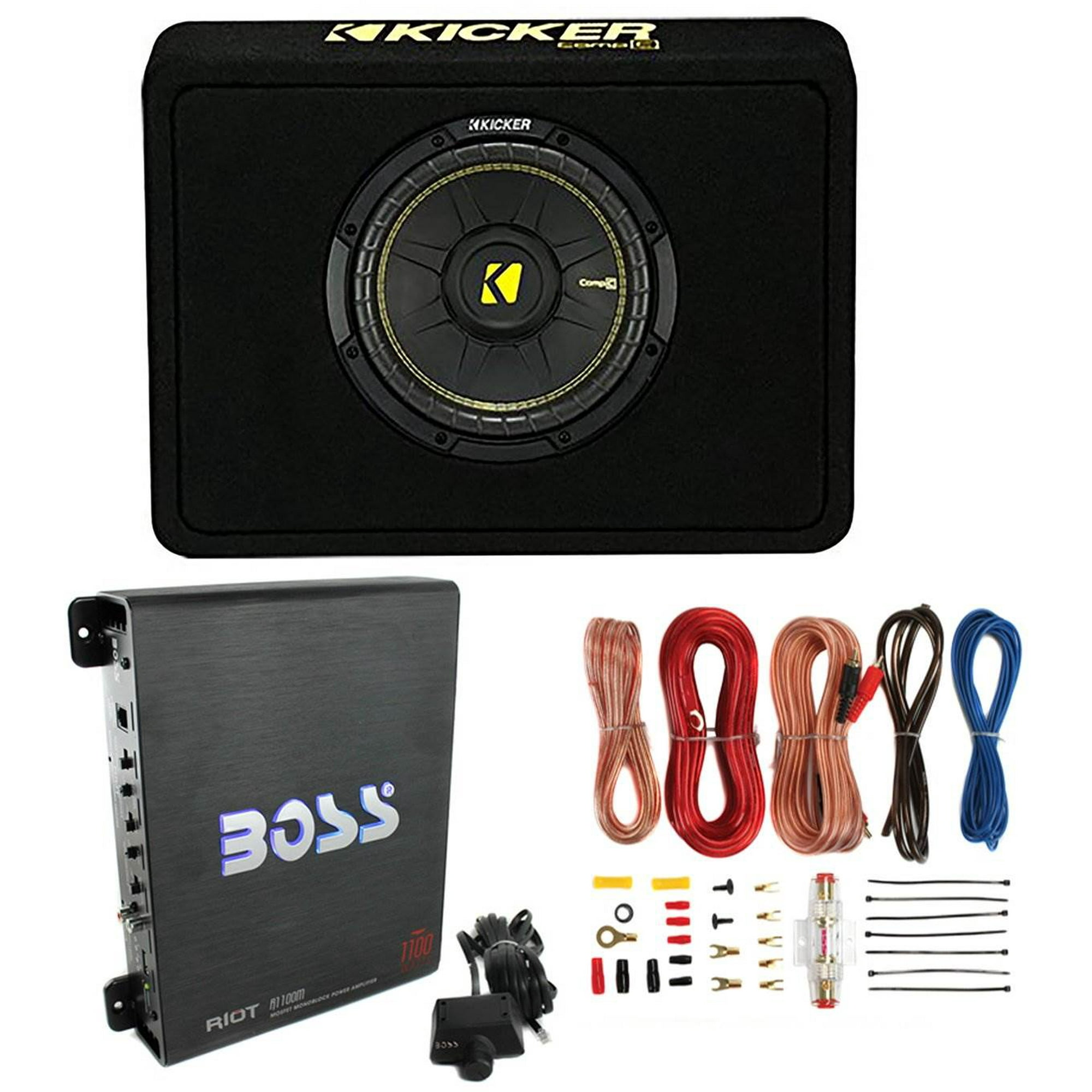 Kicker 44TCWC104 10″ 600W Complete Subwoofer Bass Package with Loaded