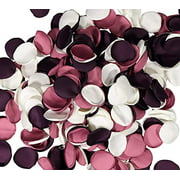 Lillium Artificial Rose Petals - 400pcs Fake Rose Petals for Romantic Night, Weddings, Anniversaries, Bridal Shower Décor – Grape White and Mauve Flower Petals for Decoration