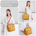 thumbnail image 6 of Insulated Lunch Bag Women, Leakproof Large Lunch Box, Reusable Lunch Cooler Bag with Adjustable Strap, Lunch Tote Bag for Work Women,Orange Print Lunch Tote Bags Gifts for Woman, Mom, 6 of 6
