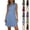 Blue-01, variant on STETMN Summer Sleeveless Dress for Women Button V Neck Casual Dress Solid Officewear Dresses