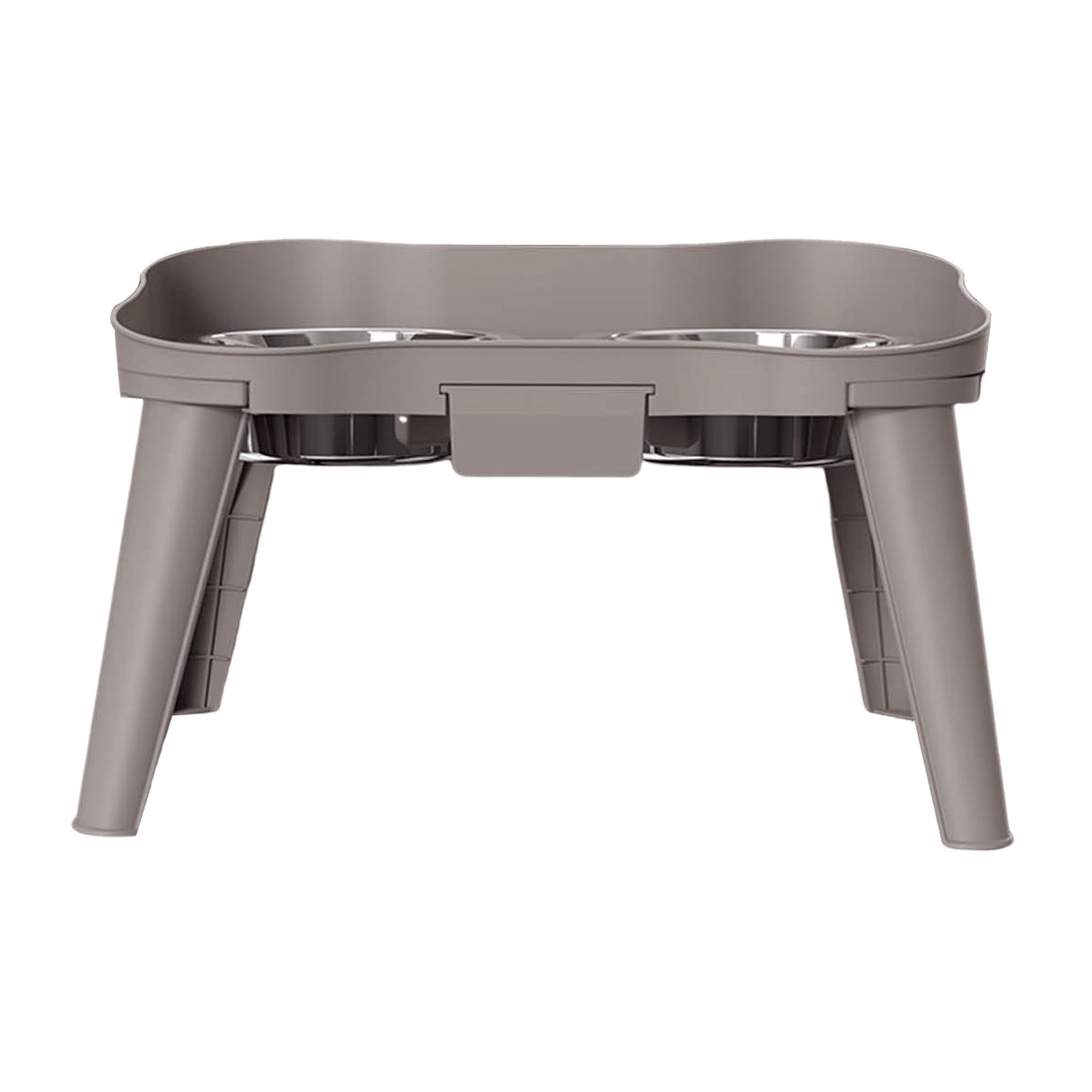 Elevated Dog Bowls for Large Dogs, Slow Feeder Dog Food and Water Bowls for Dogs No Spilling, Plastic Raised Dog Bowls with Stand for Medium Dog, Cats and Pets （L）